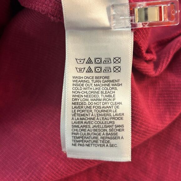 Y2K Henley Top‎ L ASO Alt Bella Swan Elena Gilbert Lucky Brand Maroon - Picture 10 of 13